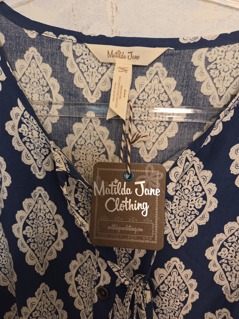 Matilda Jane Printed Short Sleeve Romper with Pink Trim-NWT - Picture 6 of 8